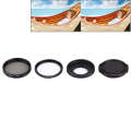 JUNESTAR 4 in 1 Proffesional 40.5mm Lens Filter(CPL + UV) & Waterproof Housing Case Adapter Ring ...