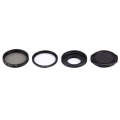 JUNESTAR 4 in 1 Proffesional 40.5mm Lens Filter(CPL + UV) & Waterproof Housing Case Adapter Ring ...