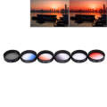 JUNESTAR 6 in 1 Professional 34mm Lens Filter(CPL + UV + Gradual Red + Gradual Orange + Gradual B...