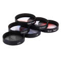 JUNESTAR 6 in 1 Professional 34mm Lens Filter(CPL + UV + Gradual Red + Gradual Orange + Gradual B...