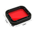 For GoPro HERO5 30m Waterproof PC & ABS Housing Protective Case + Camera Lens Red Quadrate Filter...