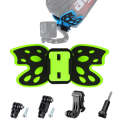 Butterfly Helmet Mount Adapter with 3-Way Pivot Arm & J-Hook Buckle & Long Screw for GoPro Hero12...
