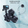 Triangle Suction Cup Mount Holder with Tripod Adapter & Screw & Phone Clamp & Anti-lost Silicone ...