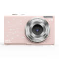 DC402 2.4 inch 44MP 16X Zoom 2.7K Full HD Digital Camera Children Card Camera, UK Plug (Pink)