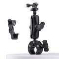 Extended Version 360 Rotation Adjustable Action Camera Bike Motorcycle Handlebar Holder with Phon...