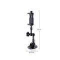 27cm Single Suction Cup Articulating Friction Magic Arm Phone Clamp Mount (Black)