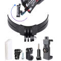 Foldable Bending Action Camera Phone Helmet Mount Kit with J-Hook Buckle & Rotation Phone Clamp &...