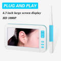 C01 4.3 Inch Screen Display HD1080P Visual Earspoon Endoscope with 6 LEDs, Diameter:5.5mm