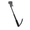 Universal Aluminum Alloy Selfie Stick with Adapter, Length: 25-75cm(Black)