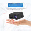 A2000 Portable Projector 800 Lumen LCD Home Theater Video Projector, Support 1080P, EU Plug (Black)
