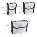 RCSTQ for DJI FPV Combo 3 x Batteries Li-Po Safe Explosion-proof Storage Bag(Silver)