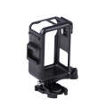 For DJI Osmo Action 3 Vertical Plastic Protective Frame Cage with Cold Shoes (Black)