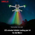 For DJI Mini 3 STARTRC LED Light Folding Anti-fall Heightened Landing Gear Training Rack (Grey)