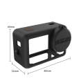 For DJI OSMO Action 4 / 3 STARTRC Silicone Shockproof Case with Lens Cap & Strap (Black)