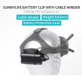 Sunnylife Battery Clip Holder Cable Management Winder Protective Case for DJI FPV Goggles V2(Black)