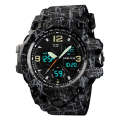 SKMEI 1155B Multifunctional Men Outdoor Sports Noctilucent Waterproof Large Dial Wrist Watch(Grey...