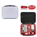 ls-S004 Portable Waterproof Drone Handbag Storage Bag for DJI Mavic Mini 2(Silver +Red Liner)