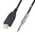 US48S USB to 6.35mm Electric Guitar Recording Cable, Cable Length:2m