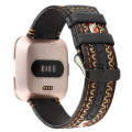 For Fitbit Versa Ethnic Style Genuine Leather  Watch Band(Bohemia)