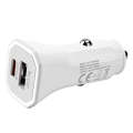 YSY-316PD20W QC3.0 USB + PD 20W USB-C / Type-C Polygon Dual Ports Fast Charging Car Charger(White)