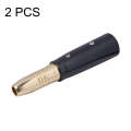 2 PCS LZ1164G Gilded 6.35mm Female to XRL Male Audio Adapter Microphone Stereo Speaker Connector