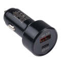 LZ-201 PD 20W USB-C / Type-C + QC 3.0 USB Mini Fast Car Charger(Black)