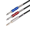 BLS0201-18 Stereo 6.35mm Male to Dual Mono 6.35mm Audio Cable, Length:1.8m