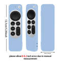 Silicone Protective Case Cover with Rope For Apple TV 4K 4th Siri Remote Controller(Sky Blue)