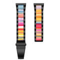 For Garmin Venu/Vivoactive 3 Music 20mm Universal Three-beads Stainless Steel + Resin Watch Band(...