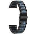 For Garmin Venu/Vivoactive 3 Music 20mm Universal Three-beads Stainless Steel + Resin Watch Band(...