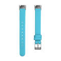 For Fitbit Luxe Leather Watch Band, Size:S(Blue)