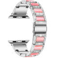 Three-beads Diamond + Gemstone Watch Band For Apple Watch Series 9&8&7 41mm / SE 3&SE 2&6&SE&5&4 ...