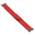 For Samsung Galaxy Watch4 / Watch4 Classic Three Strains Steel Watch Band (Red)