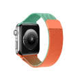 Gradient Color Milan Watch Band For Apple Watch Series 7 41mm/6&SE&5&4 40mm/3&2&1 38mm(Orange Lig...