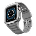 Silicone Integrated Watch Band For Apple Watch Series 8&7 45mm / SE 2&6&SE&5&4 44mm / 3&2&1 42mm(...