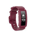 For Fitbit Inspire HR / Ace 2 Silicone Smart Watch  Watch Band(Wine Red)