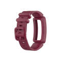 For Fitbit Inspire HR / Ace 2 Silicone Smart Watch  Watch Band(Wine Red)