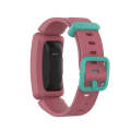 For Fitbit Inspire HR / Ace 2 Silicone Smart Watch  Watch Band(Red + Green Buckle)