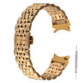 For Samsung Galaxy Watch4 40mm/44mm Seven-bead Stainless Steel Watch Band(Gold)