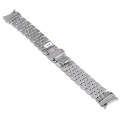 For Samsung Galaxy Watch4 40mm/44mm Seven-bead Stainless Steel Watch Band(Silver Black)