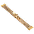 For Samsung Galaxy Watch4 40mm/44mm Five-bead Stainless Steel Watch Band(Gold)