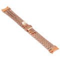 For Samsung Galaxy Watch4 40mm/44mm Five-bead Stainless Steel Watch Band(Rose Gold)