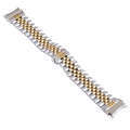 For Samsung Galaxy Watch4 40mm/44mm Five-bead Stainless Steel Watch Band(Silver Gold)