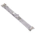 For Samsung Galaxy Watch4 40mm/44mm Five-bead Stainless Steel Watch Band(Silver Gold)