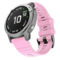 For Garmin Fenix 6 22mm Silicone Smart Watch Watch Band(Pink)