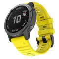 For Garmin Fenix 6 22mm Silicone Smart Watch Watch Band(Yellow)