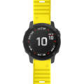 For Garmin Fenix 6 22mm Silicone Smart Watch Watch Band(Yellow)