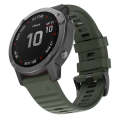 For Garmin Fenix 6 22mm Silicone Smart Watch Watch Band(Army Green)