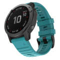 For Garmin Fenix 6 22mm Silicone Smart Watch Watch Band(Blue Green)