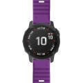For Garmin Fenix 6 22mm Silicone Smart Watch Watch Band(Purple)